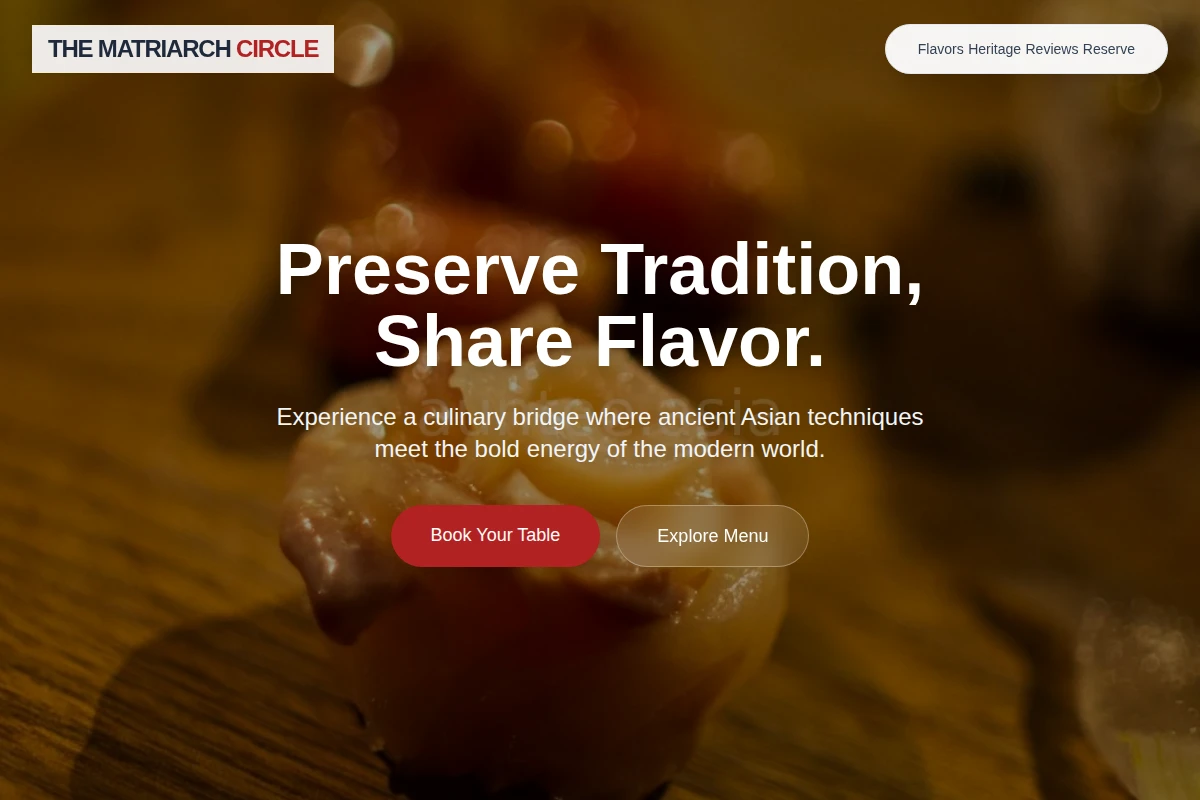 Classic Asian Fusion Food